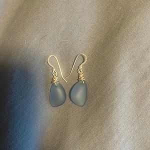 Periwinkle drop earrings worn once